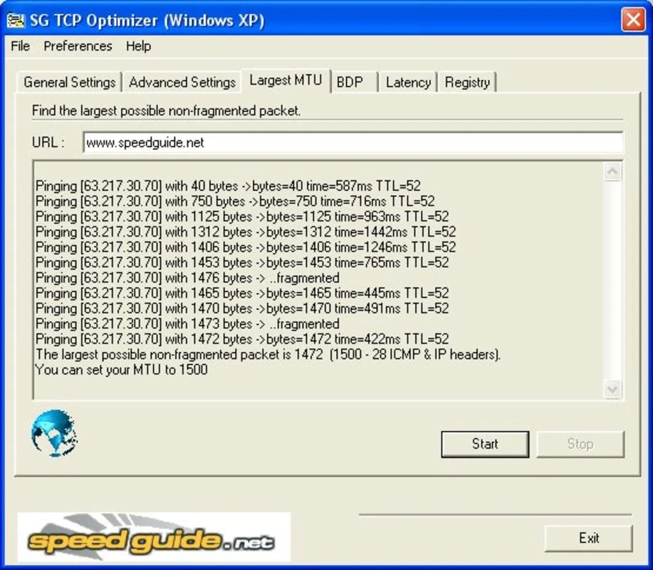 TCP Optimizer — لقطة شاشة 2